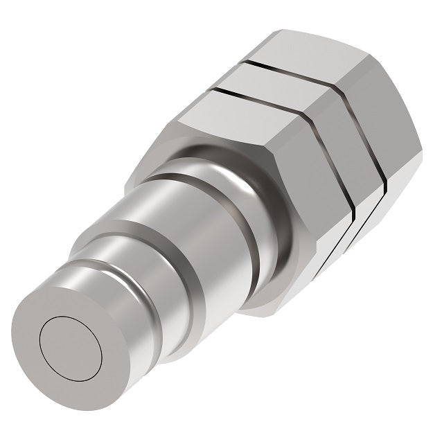 12FFPCUP75UN Hansen® by Danfoss | Quick Disconnect Coupling | FFCUP Series | 3/4-16 Female UNF SAE J1926-1 x 1/2" ISO 16028 Connect Under Pressure Flat Face | Plug | NBR+AU Seal | Steel