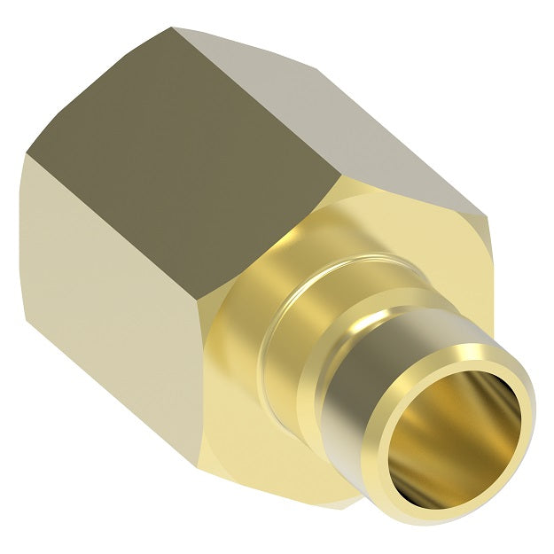 FTP252F Hansen® by Danfoss | Thermal Management Quick Disconnect Coupling | Flo-Temp Series | 1/4" Female NPTF x 1/4" Body Size | Plug | Brass