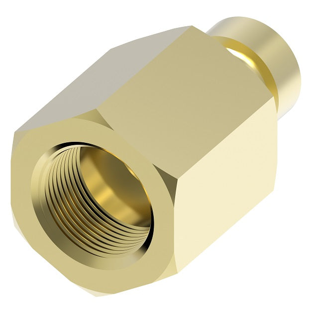 FTP354F Hansen by Danfoss | Thermal Management Quick Disconnect Coupling | Flo-Temp Series | 1/2" Female NPTF x 3/8" Body Size | Plug | Brass