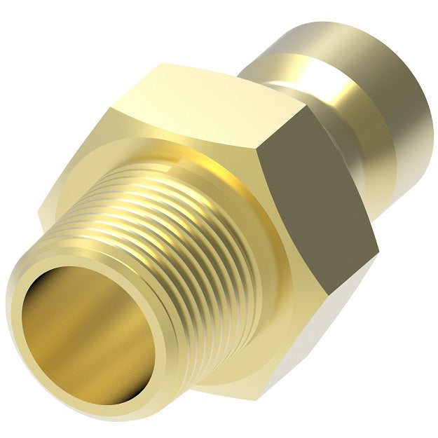 FTP253 Hansen by Danfoss | Thermal Management Quick Disconnect Coupling | Flo-Temp Series | 3/8" Male NPTF x 1/4" Body Size | Plug | Brass