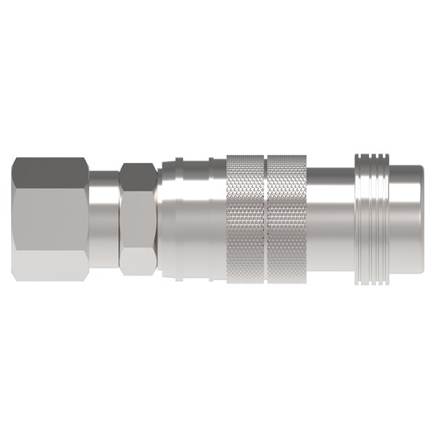 23204005 Hansen® by Danfoss | Pneumatic Quick Disconnect Coupling | Full-Bore Series | 3/4" Female NPTF x 1/2" Body Size | Socket | Buna-N Seal | Steel