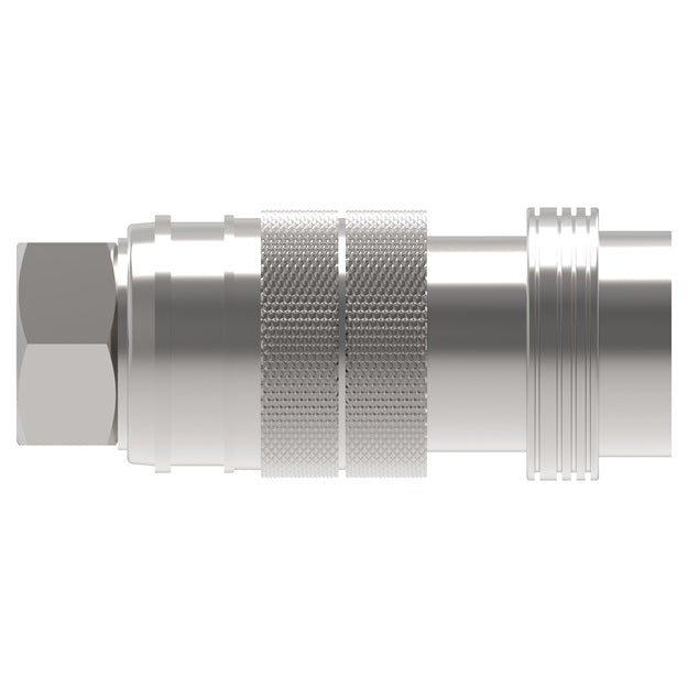 23203300 Hansen® by Danfoss | Pneumatic Quick Disconnect Coupling | Full-Bore Series | 3/8" Female NPTF x 3/8" Body Size | Socket | Buna-N Seal | Steel