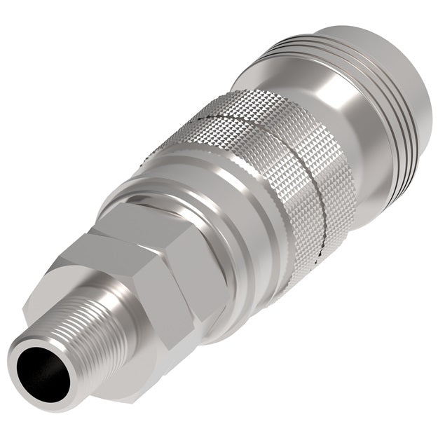 23203014 Hansen® by Danfoss | Pneumatic Quick Disconnect Coupling | Full-Bore Series | 1/2" Male NPTF x 3/8" Body Size | Socket | Buna-N Seal | Steel