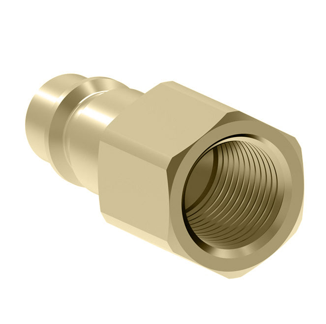 100510 Hansen® by Danfoss | Pneumatic Quick Disconnect Coupling | Gas-Mate Series | 3/4" Female NPTF x 3/4" Body Size | Plug | Brass