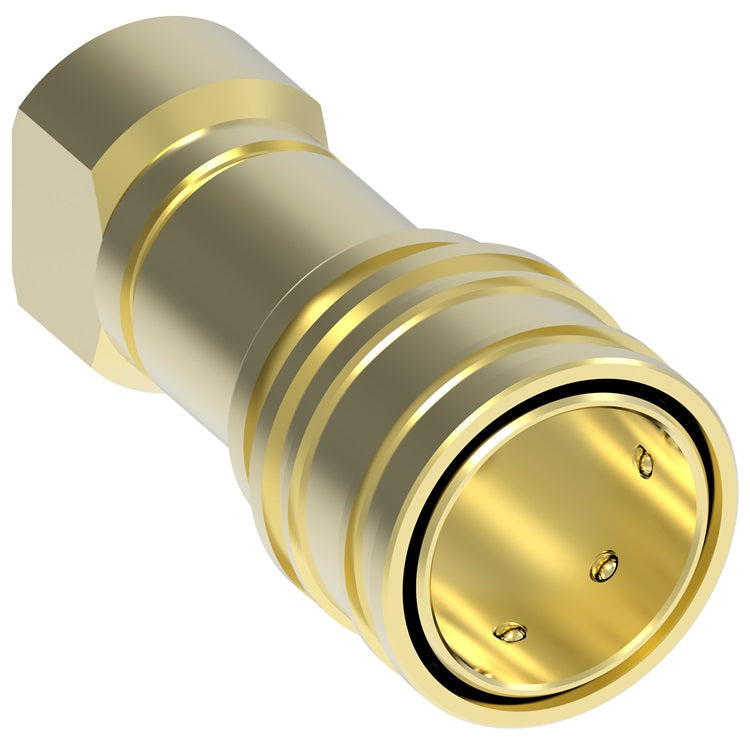 100012E Hansen® by Danfoss | Pneumatic Quick Disconnect Coupling | Gas-Mate Series | 1" Female NPTF x 1" Body Size | Socket | Buna-N Seal | Brass