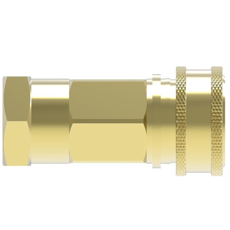 GMS1250FH Hansen® by Danfoss | Pneumatic Quick Disconnect Coupling | Gas-Mate Series (For Indoor Use Only) | 1-1/4" Female NPTF x 1-1/4" Body Size | Socket | Buna-N Seal | Brass