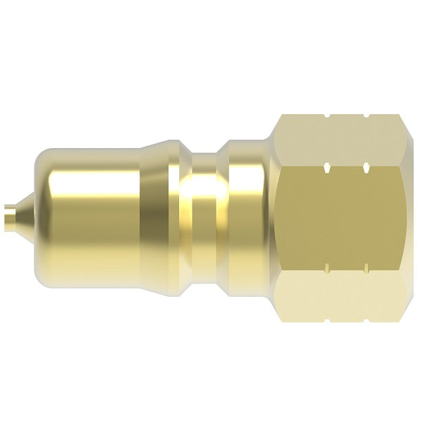 B3K21 Hansen® by Danfoss | Quick Disconnect Coupling | HK1-8 Series | 3/8" Female NPTF x 3/8" ISO 7241-1 B | Plug | NBR Seal | Brass