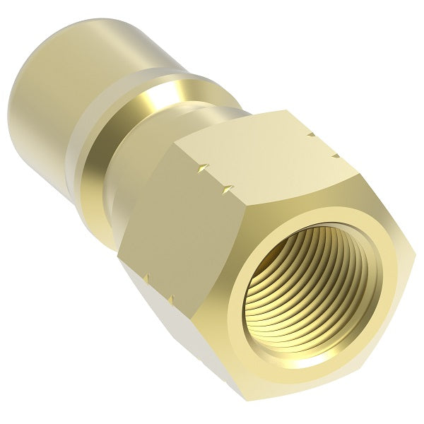 B4KP26BS Hansen® by Danfoss | Quick Disconnect Coupling | HK1-8 Series | 1/2" Female BSPP x 1/2" ISO 7241-1 B | Plug | NBR Seal | Brass