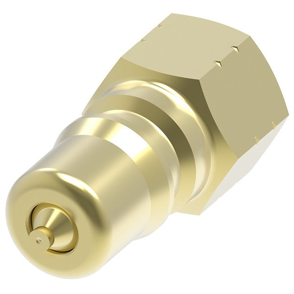 B4KP26 Hansen® by Danfoss | Quick Disconnect Coupling | HK1-8 Series | 1/2" Female NPTF x 1/2" ISO 7241-1 B | Plug | NBR Seal | Brass