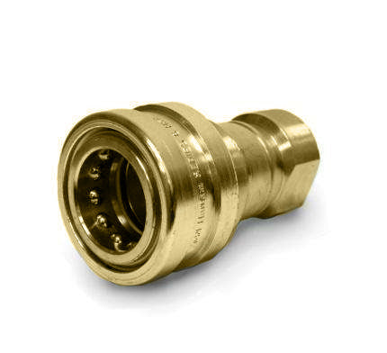 B6HP31BS Hansen® by Danfoss | Quick Disconnect Coupling | HK1-8 Series | 3/4" Female BSPP x 3/4" ISO 7241-1 B | Socket | NBR Seal | Brass