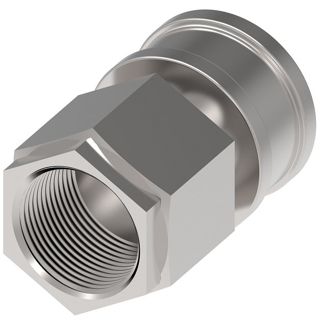 LL10H41BS Hansen® by Danfoss | Quick Disconnect Coupling | HK10/12/20 Series | 1-1/4" Female BSPP x 1-1/4" ISO 7241-1 B | Socket | NBR Seal | 303 Stainless Steel