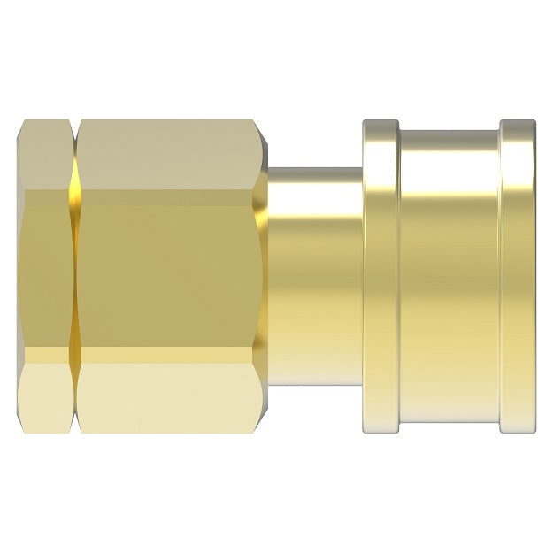 B10H41 Hansen® by Danfoss | Quick Disconnect Coupling | HK10/12/20 Series | 1-1/4" Female NPTF x 1-1/4" ISO 7241-1 B | Socket | NBR Seal | Brass