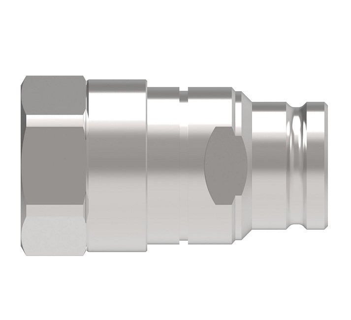 ML6DBP75F Hansen® by Danfoss | Quick Disconnect Coupling | MLDB Series | 3/4" Female NPT x 3/4" Flat Face/Dry Break | Plug | FKM Seal | 316/316L Stainless Steel