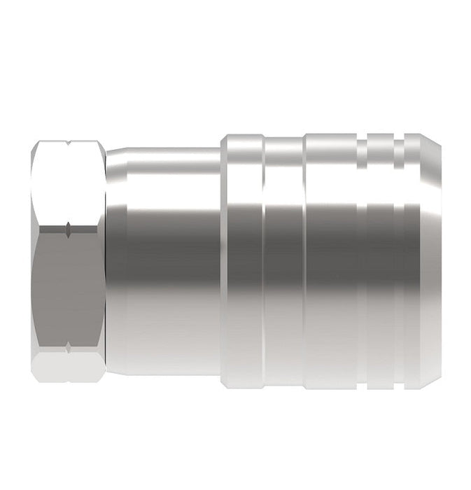 ML4DBS50F Hansen® by Danfoss | Quick Disconnect Coupling | MLDB Series | 1/2" Female NPT x 1/2" Flat Face/Dry Break | Socket | FKM Seal | 316/316L Stainless Steel