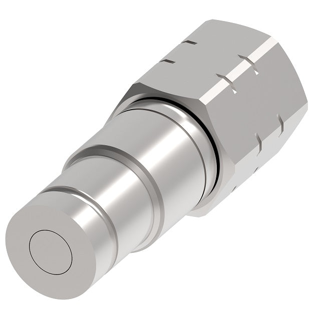 ML10FFP37 Hansen® by Danfoss | Quick Disconnect Coupling | MLFF Series | 3/8" Female NPT x 3/8" ISO 16028 Flat Face/Dry Break | Plug | NBR+AU Seal | 316L Stainless Steel