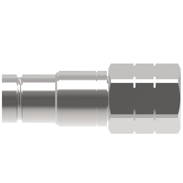 ML10FFP37143 Hansen® by Danfoss | Quick Disconnect Coupling | MLFF Series | 3/8" Female NPT x 3/8" ISO 16028 Flat Face/Dry Break | Plug | FKM Seal | 316L Stainless Steel
