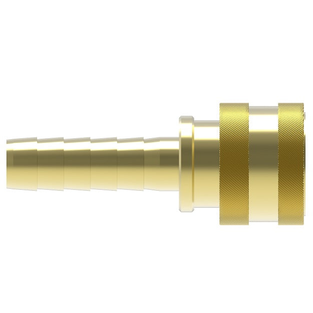 1S17 Hansen® by Danfoss | Quick Disconnect Coupling | ST Series | 1/4" Hose ID x 1/8" Body Size | Socket | NBR Seal | Brass