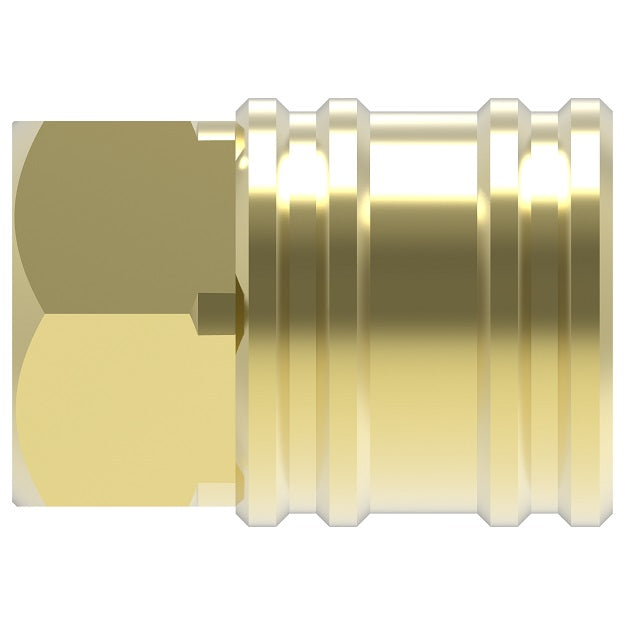 8S36BS Hansen® by Danfoss | Quick Disconnect Coupling | ST Series | 1" Female BSPP x 1" Body Size | Socket | NBR Seal | Brass