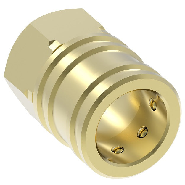8S36BS Hansen® by Danfoss | Quick Disconnect Coupling | ST Series | 1" Female BSPP x 1" Body Size | Socket | NBR Seal | Brass