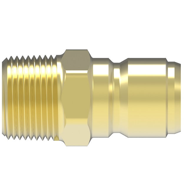 B6T30BS Hansen® by Danfoss | Quick Disconnect Coupling | ST Series | 3/4" Male BSPP x 3/4" Body Size | Plug | NBR Seal | Brass