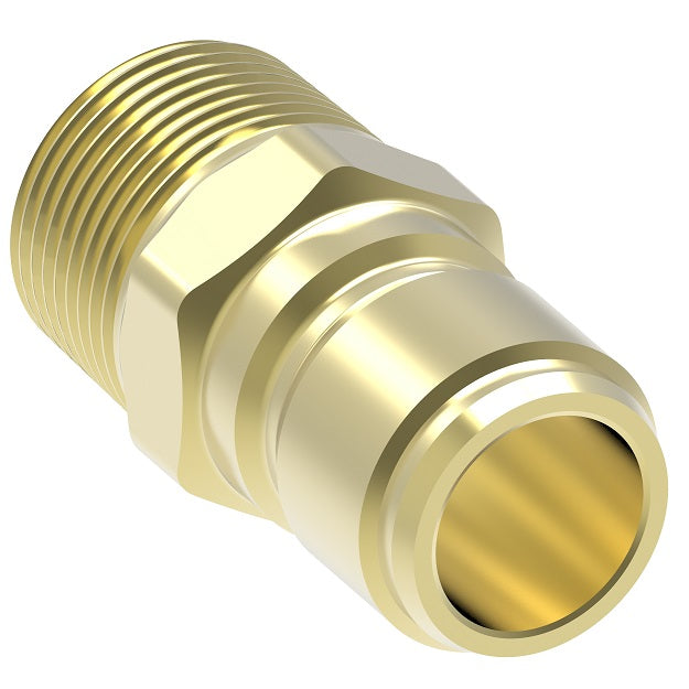 B1T15 Hansen® by Danfoss | Quick Disconnect Coupling | ST Series | 1/4" Male NPTF x 1/8" Body Size | Plug | NBR Seal | Brass