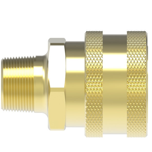 8S35 Hansen® by Danfoss | Quick Disconnect Coupling | ST Series | 1" Male NPTF x 1" Body Size | Socket | NBR Seal | Brass