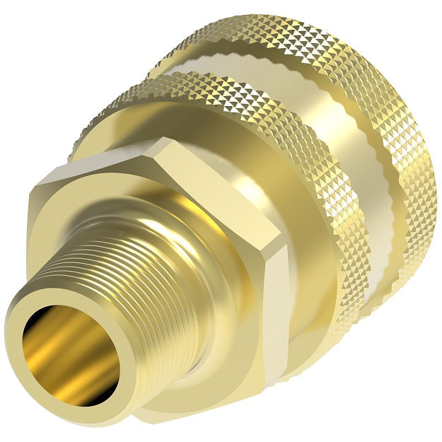6S30 Hansen® by Danfoss | Quick Disconnect Coupling | ST Series | 3/4" Male NPTF x 3/4" Body Size | Socket | NBR Seal | Brass