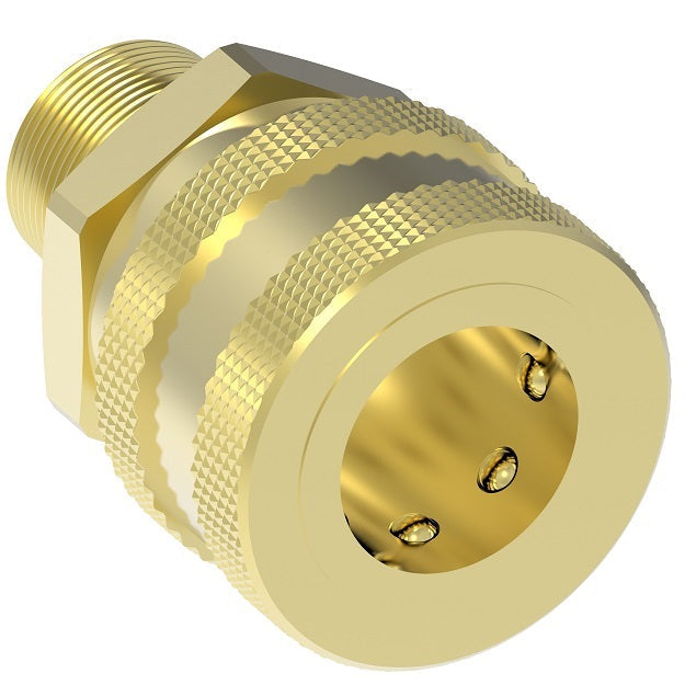 8S35 Hansen® by Danfoss | Quick Disconnect Coupling | ST Series | 1" Male NPTF x 1" Body Size | Socket | NBR Seal | Brass