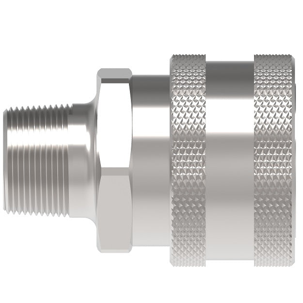 LL3S20 Hansen® by Danfoss | Quick Disconnect Coupling | ST Series | 3/8" Male NPTF x 3/8" Body Size | Socket | NBR Seal | 303 Stainless Steel