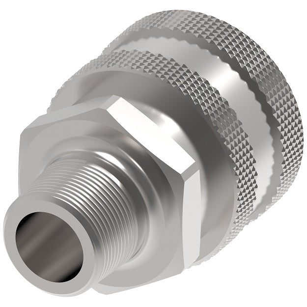 LL6S30 Hansen® by Danfoss | Quick Disconnect Coupling | ST Series | 3/4" Male NPTF x 3/4" Body Size | Socket | NBR Seal | 303 Stainless Steel