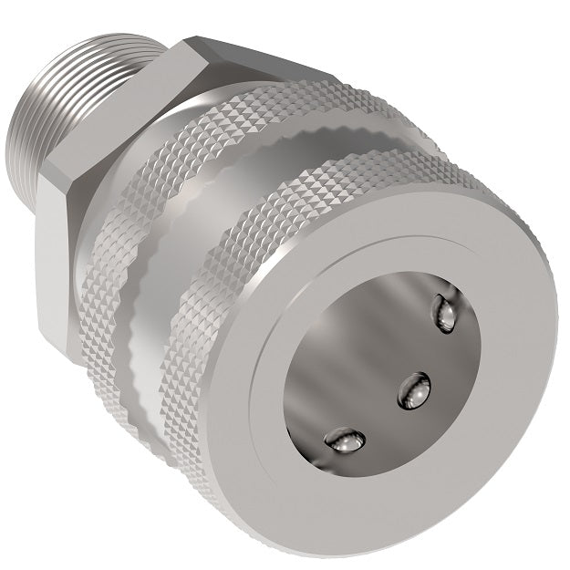 LL6S30 Hansen® by Danfoss | Quick Disconnect Coupling | ST Series | 3/4" Male NPTF x 3/4" Body Size | Socket | NBR Seal | 303 Stainless Steel