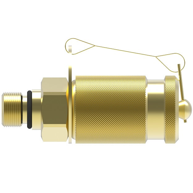 FF14787 Hansen® by Danfoss | Standard Test Coupling | 7/16-20 Male UNF | FKM Seal | Nickel Plated Steel