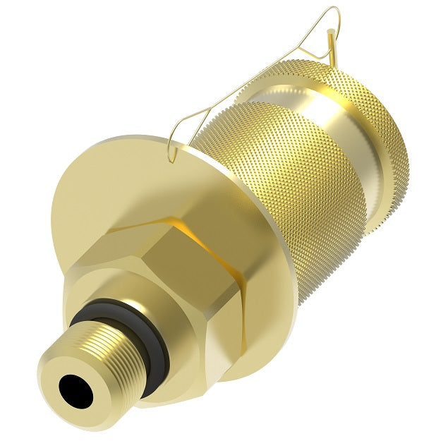 FF14787 Hansen® by Danfoss | Standard Test Coupling | 7/16-20 Male UNF | FKM Seal | Nickel Plated Steel