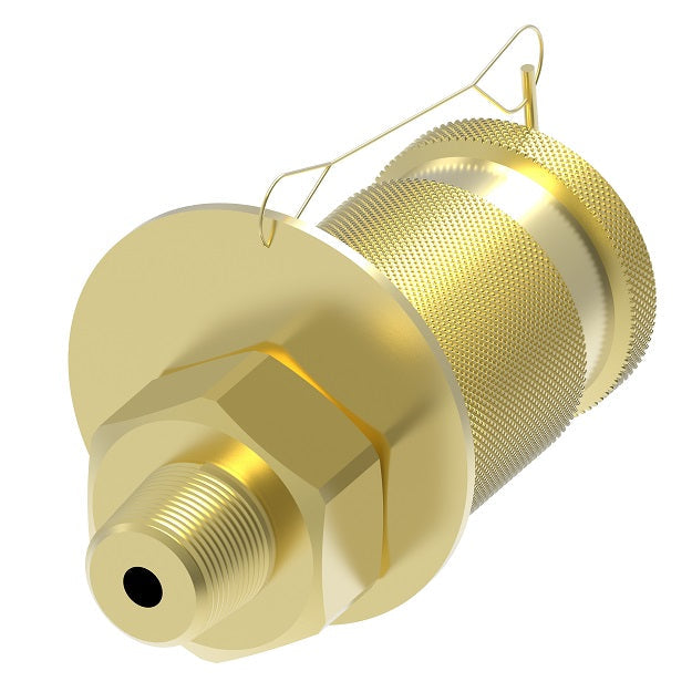 FF14784 Hansen® by Danfoss | Standard Test Coupling | 1/4" Male NPT | FKM Seal | Nickel Plated Steel