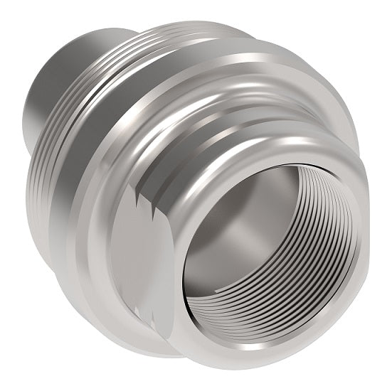 WV06014V0 Hansen® by Danfoss | Quick Disconnect Coupling | W6000 Series | 1/4" Female BSPP x 1/2" Thread-to-Connect | Plug | FKM Seal | Stainless Steel