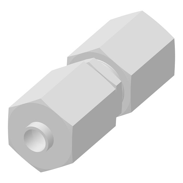 1562PX4 by Danfoss | Compression Tube | Union Connector | 1/4" Tube OD x 1/4" Tube OD | Polypropylene