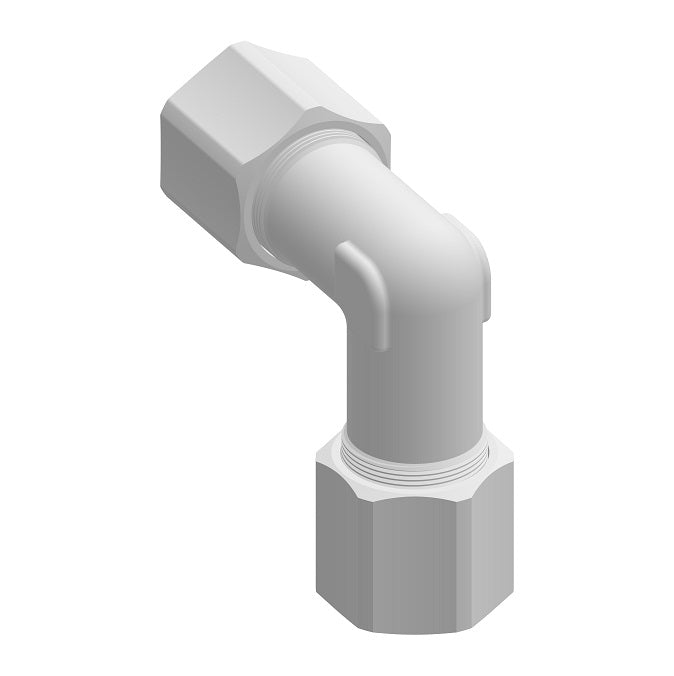 1565X6G by Danfoss | Compression Tube | Union 90° Elbow with 'GRIPPER' Nut | 3/8" Tube OD x 3/8" Tube OD | Nylon