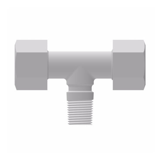 1572X4X4X4 by Danfoss | Compression Tube | Male Branch Tee | 1/4" Tube OD x 1/4" Tube OD x 1/4" Male Pipe | Nylon