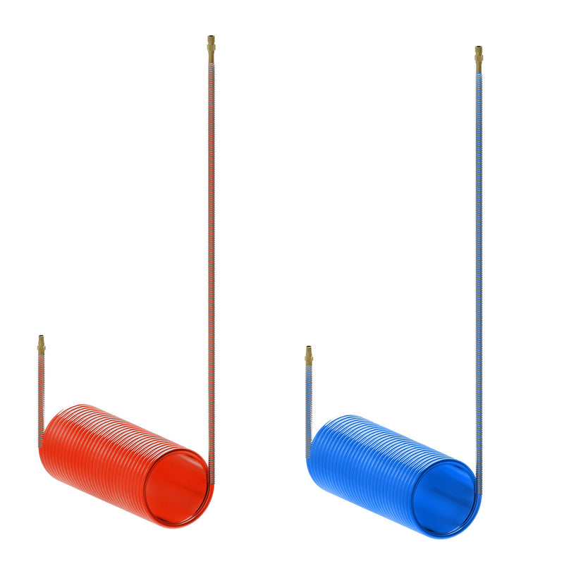 15CA48-12 Synflex Eclipse by Danfoss | 15CA Eclipse | Air Brake Tubing Coil Set | Red & Blue | 48" Pigtails | 15ft Length