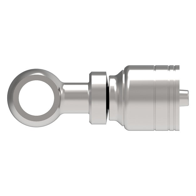 06Z-L06 Weatherhead by Danfoss | Braided Hose Crimp Fitting | -06 Banjo x -06 Hose Barb | Carbon Steel