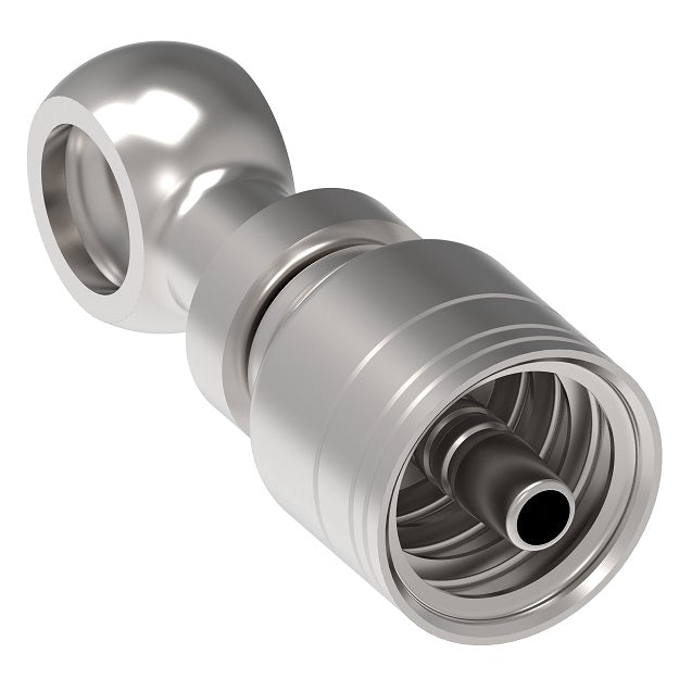 06Z-L06 Weatherhead by Danfoss | Braided Hose Crimp Fitting | -06 Banjo x -06 Hose Barb | Carbon Steel