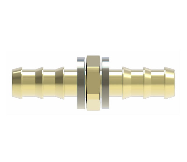10010B-Y10 Weatherhead by Danfoss | Hose Mender Field Attachable Push-On Fitting | 100 'B' Series Barb-Tite | -10 Push-On Hose Barb x -10 Push-On Hose Barb | Brass