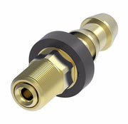 10008B-B08 Weatherhead by Danfoss | Male Inverted Swivel Field Attachable Push-On Fitting | 100 'B' Series Barb-Tite | -08 Male Inverted Swivel x -08 Push-On Hose Barb | Brass
