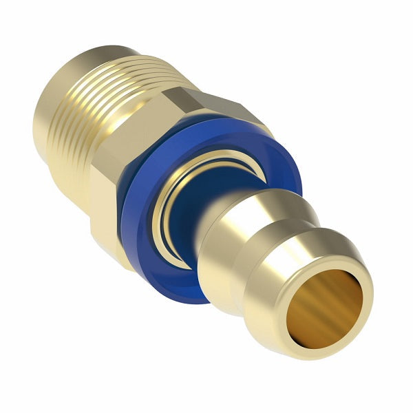 10004B-305 Weatherhead by Danfoss | Male SAE 45° Flare Rigid Field Attachable Push-On Fitting | 100 'B' Series Barb-Tite | -04 Male SAE 45° Flare x -05 Push-On Hose Barb | Brass