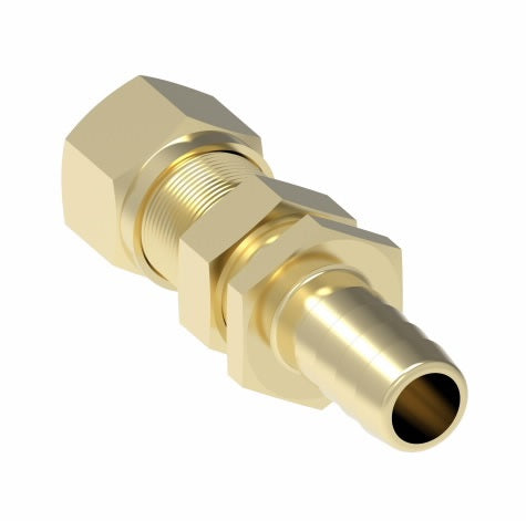 33806P-Y66 Weatherhead by Danfoss | 338 'P' Series | Air Brake Slider Line Crimp Fitting | -06 Air Brake End x -06 Hose Barb | Brass