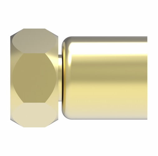 33808P-Y76 Weatherhead by Danfoss | 338 'P' Series | Air Brake Swivel Crimp Fitting | -06 Air Brake End x -08 Hose Barb | Brass