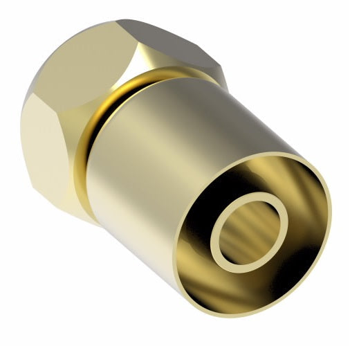 33808P-Y78 Weatherhead by Danfoss | 338 'P' Series | Air Brake Swivel Crimp Fitting | -08 Air Brake End x -08 Hose Barb | Brass