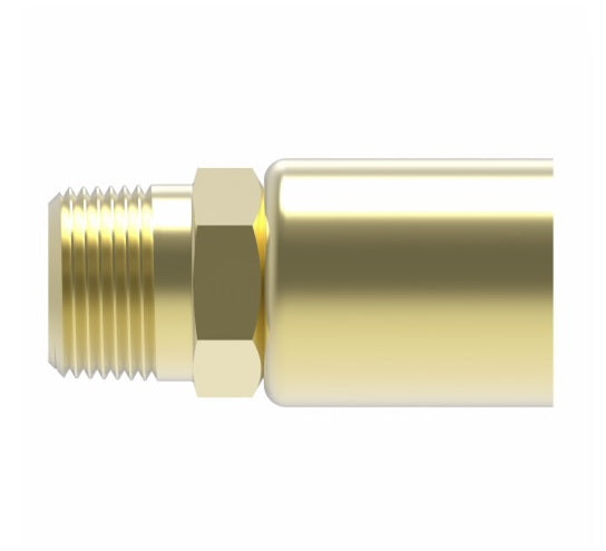 33806P-J06 Weatherhead by Danfoss | 338 'P' Series | Male Pipe Swivel Crimp Fitting | -06 Male Pipe Swivel x -06 Hose Barb | Brass