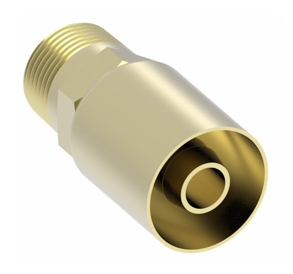 33806P-J06 Weatherhead by Danfoss | 338 'P' Series | Male Pipe Swivel Crimp Fitting | -06 Male Pipe Swivel x -06 Hose Barb | Brass
