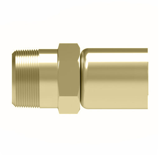 26506P-104 Weatherhead by Danfoss | 265 'P' Series | Male Pipe Rigid Crimp Fitting | -04 Male Pipe x -06 Hose Barb | Brass